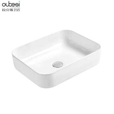 High quality fashion wash basin rectangle porcelain sink lavabo